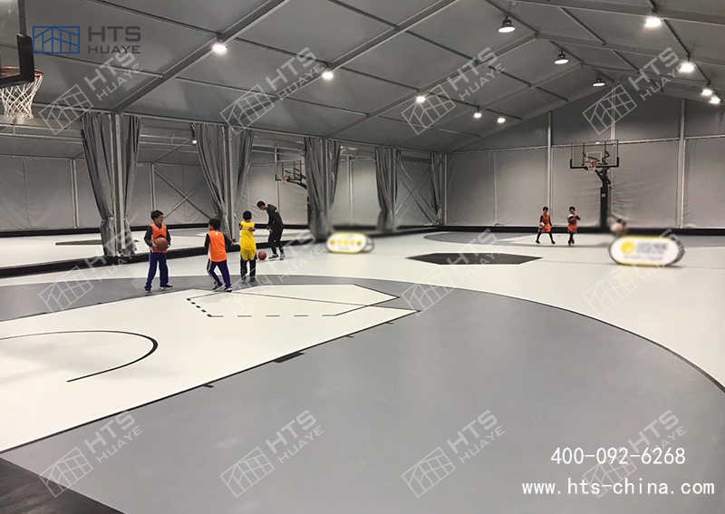 篷房式篮球馆配件都是工厂加工实现，现场进行拼接