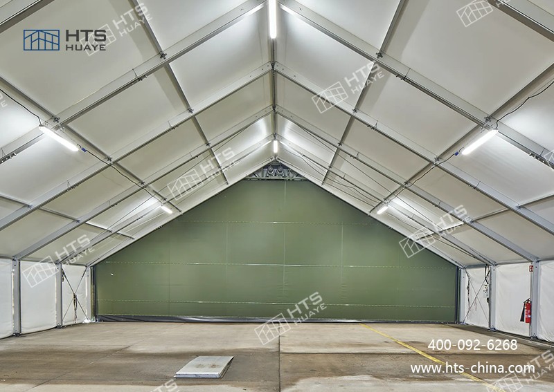 飞机机库篷房可按需搭建相宜规模的机库，预防空间闲置