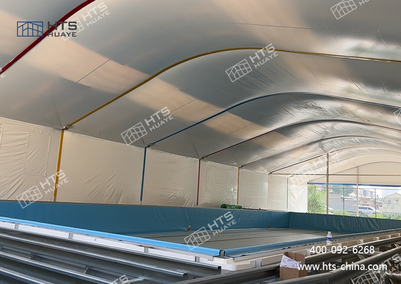 Z6尊龙凯时构筑科技：为高校打造专属桃子型游泳池篷房